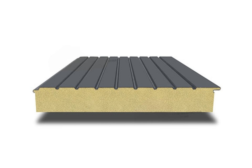Двухслойная сэндвич-панель с минеральной ватой, 1200х50 мм, 0.5 Полиуретан матовый