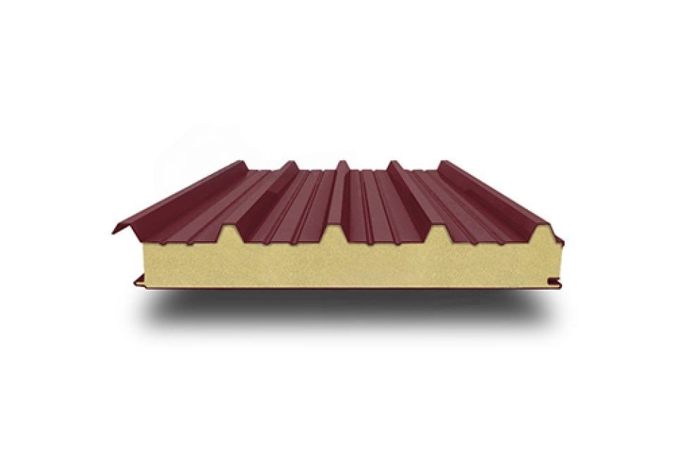Кровельная сэндвич-панель с пенополистиролом, 1200х50 мм, 0.5/0.5, Текстурированный полиэстер