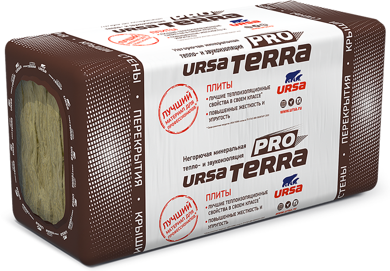 Утеплитель Ursa Terra PRO 34 PN 100х610х1250